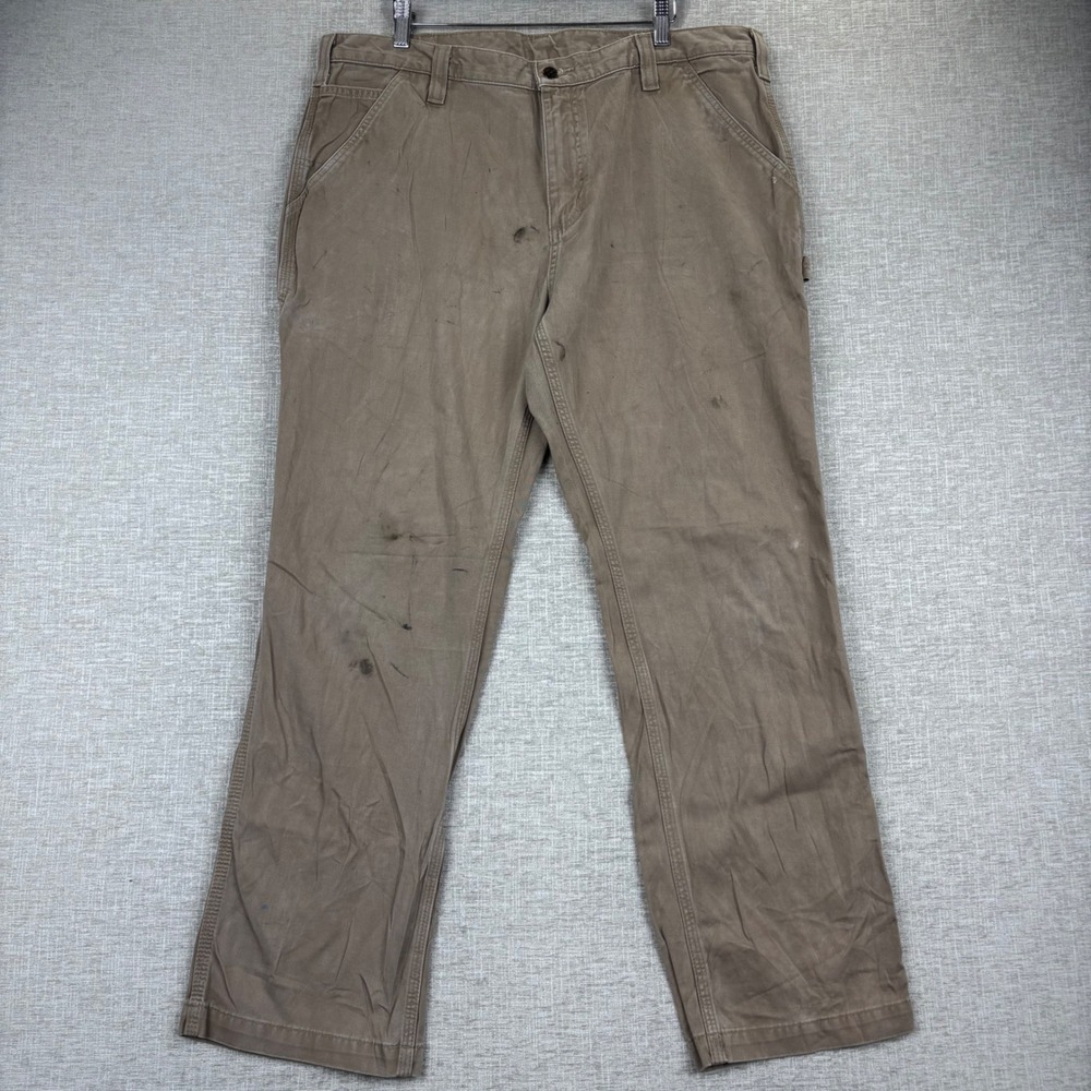 Carhartt B324 DKH Relaxed Fit Men's 38x30 Carpenter Pants Dark Khaki Workwear